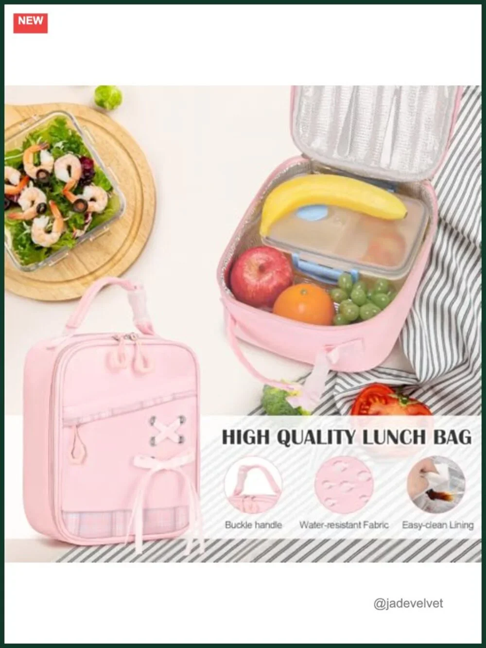 3-Piece Girls Backpack Set with Lunch Bag & Pencil Pouch Plaid School Backpack